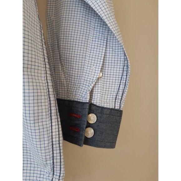 GAP KIDS white and blue shirt size M/8 - Picture 6 of 9